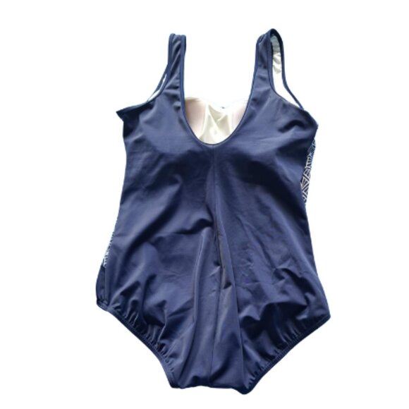 Lands End Geometic One Piece Swimsuit 14P - Picture 3 of 4